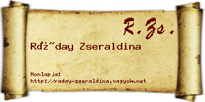 Ráday Zseraldina névjegykártya